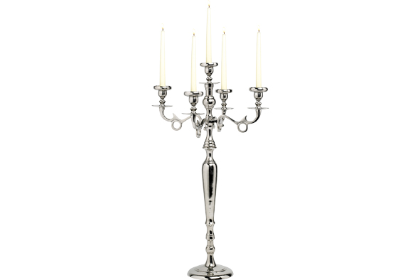 Bougeoir 78cmh en nickel